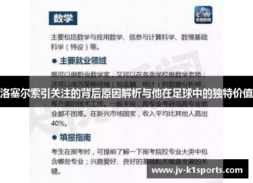 洛塞尔索引关注的背后原因解析与他在足球中的独特价值 洛塞尔索引关注的背后原因解析与他在足球中的独特价值