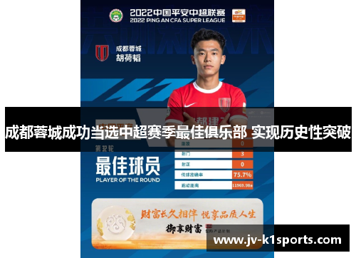 成都蓉城成功当选中超赛季最佳俱乐部 实现历史性突破